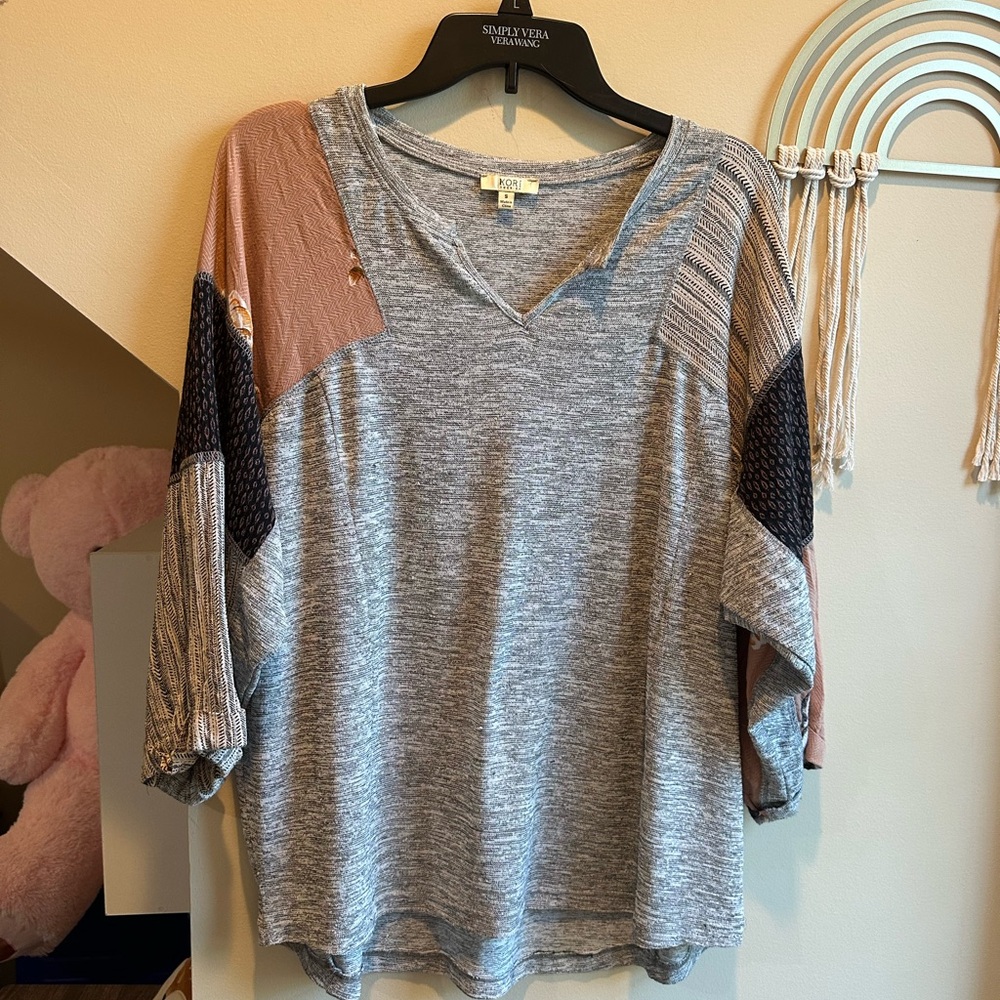 Kori Multicolor Patchwork Top - Picture 2 of 9